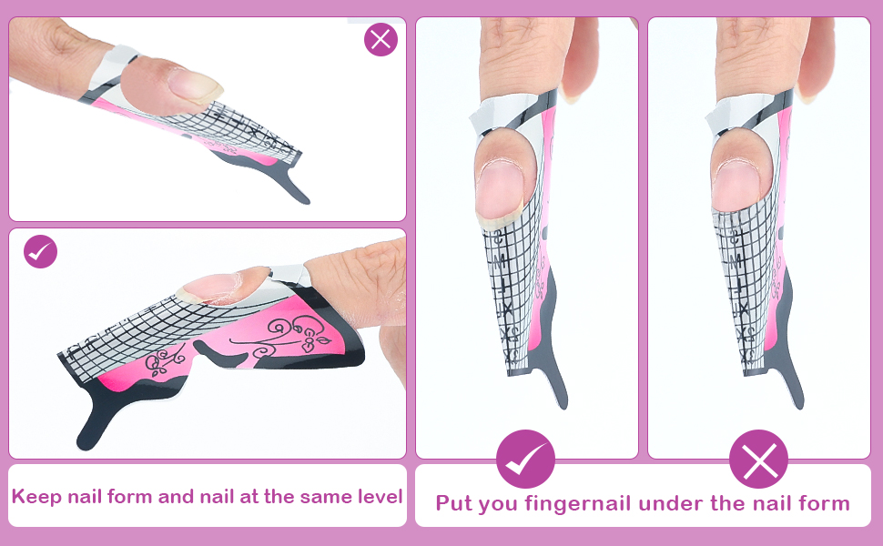 Arylic nail guide forms 