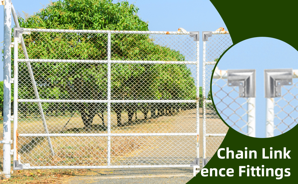 BSRTOP Chain Link Fence Gate Corner Aluminum Fencing Gate Elbow with