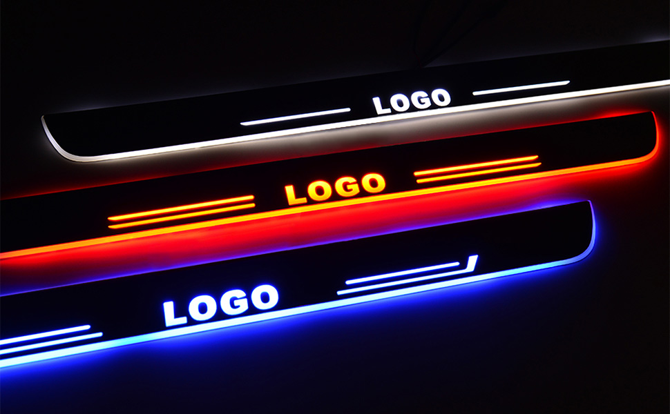 Free Custom LED Car Door Sill Scuff Plate Protectors Car