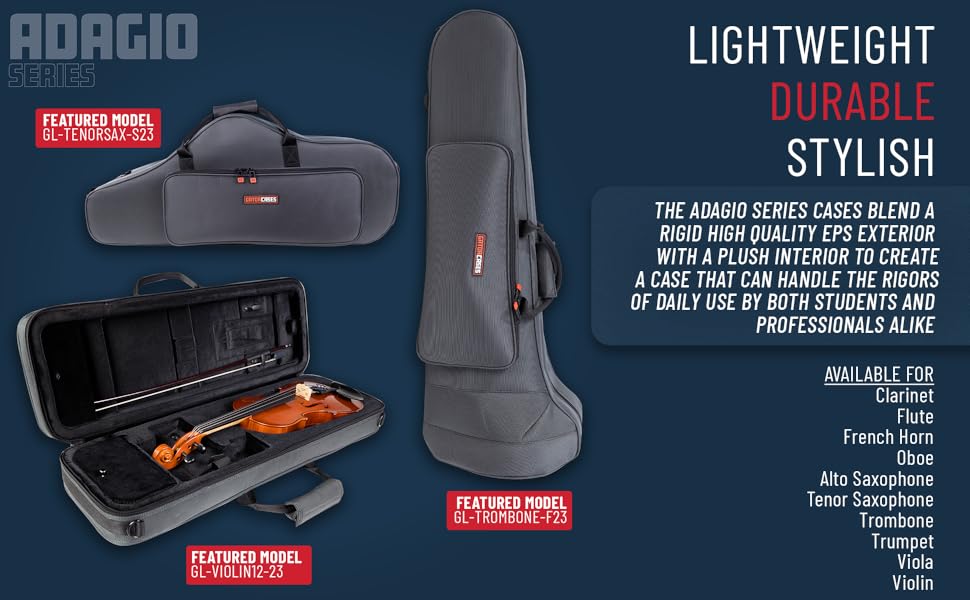 Gator Cases Adagio Series Shaped EPS Polyfoam Lightweight