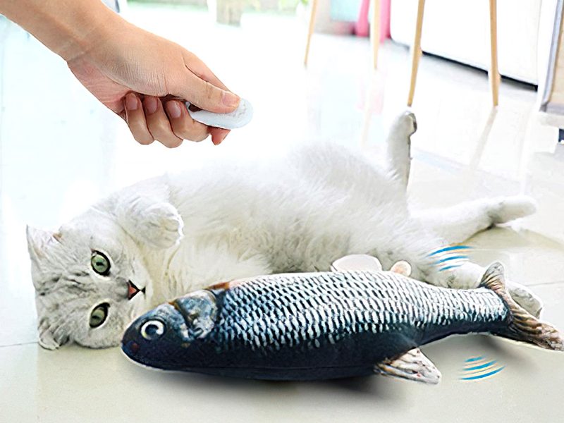 Remote Control Fish Cat Toy Electric Floppy Fish Dog Toy