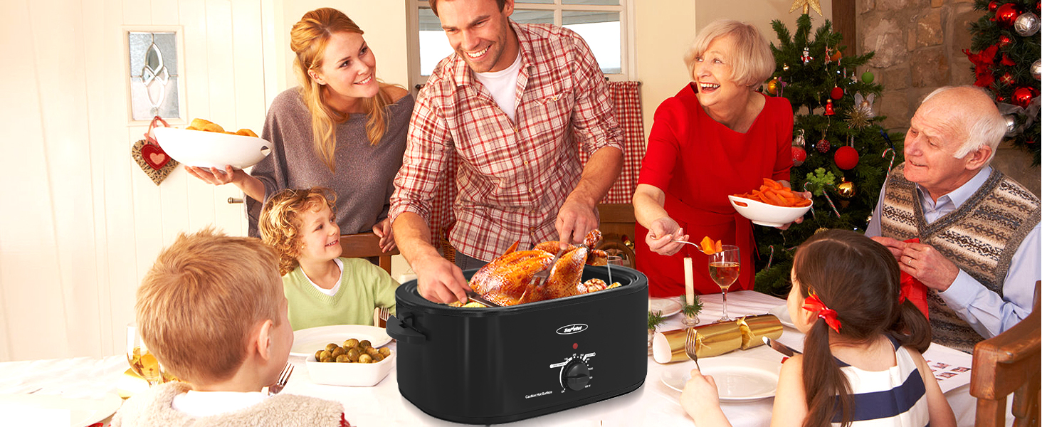 Sunvivi 28 Quart Electric Roaster Oven Turkey Roaster with