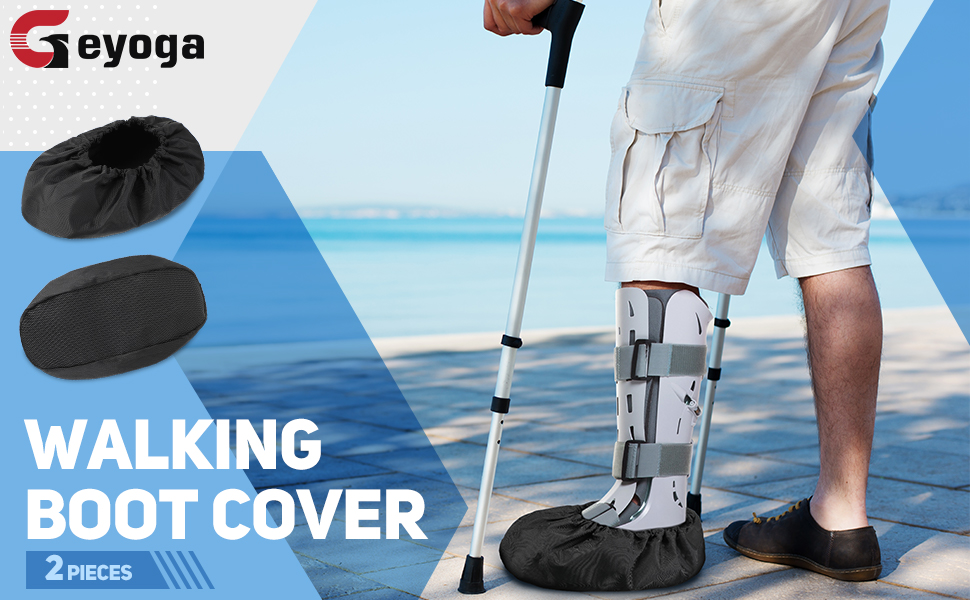 2 Pieces Walking Boot Cover Recovery Shoes Covers Non Skid