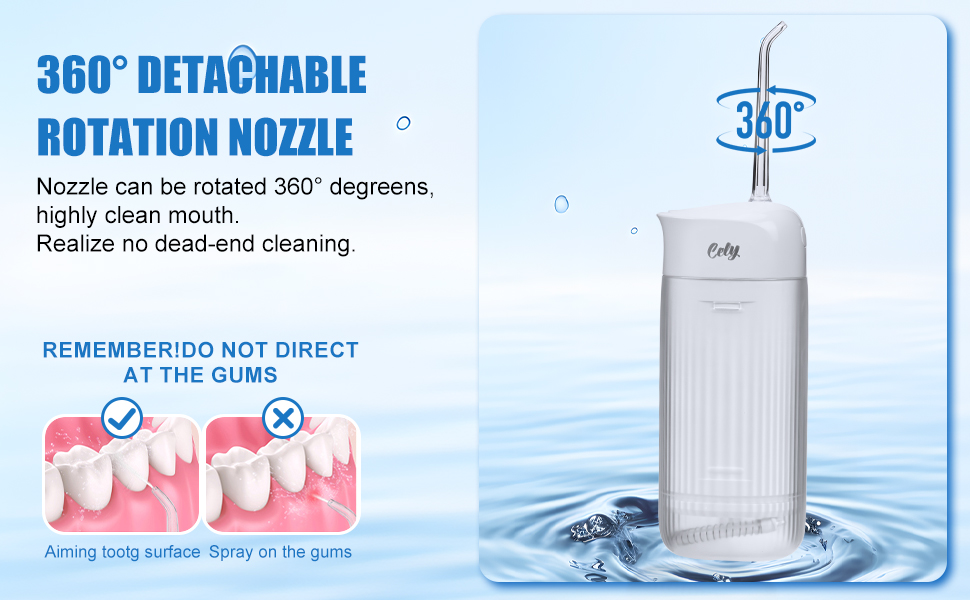Nozzle can be rotated 360°degreenshighly clean mouth.Realize no dead-end cleaning