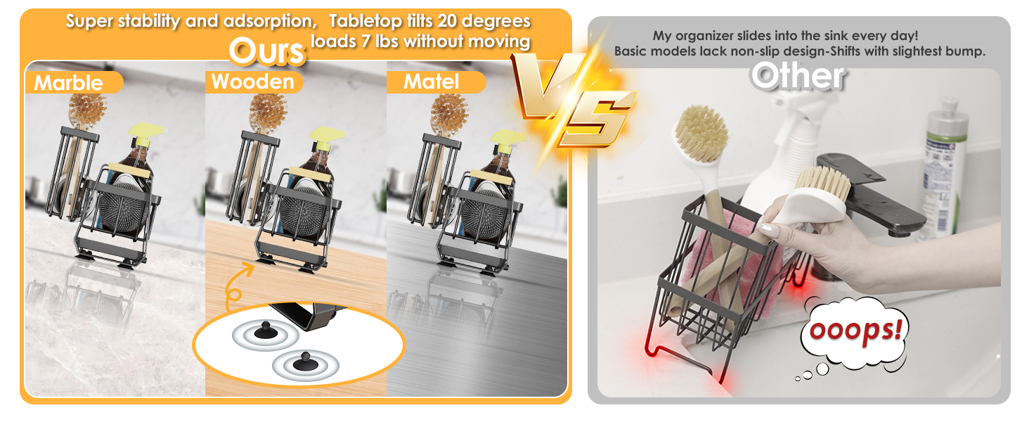 kitchen caddy sink organizer sponge holder for kitchen sink