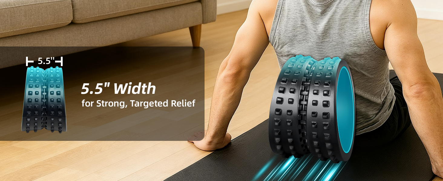 Ergonomic Dual Wheel Back Roller for Spinal Pressure Avoidance