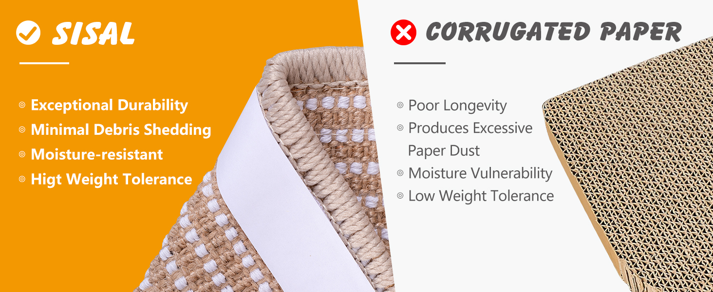 L-Shaped Sisal Cat Scratcher