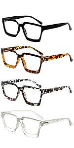 Eyekepper 4 Pack Reading Glasses Women Oversize Frame Ladies Readers