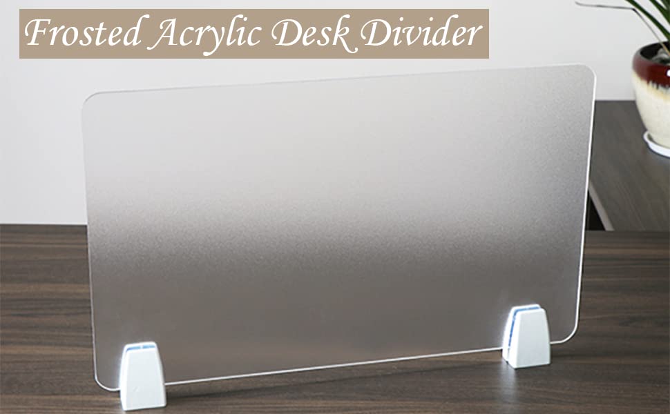 Nisorpa 4 Pack Desk Divider Frosted Acrylic Desktop Privacy Panels 60 x