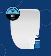 BioBidet BB1200E BB1200 Bidet Toilet Seat, Elongated, White
