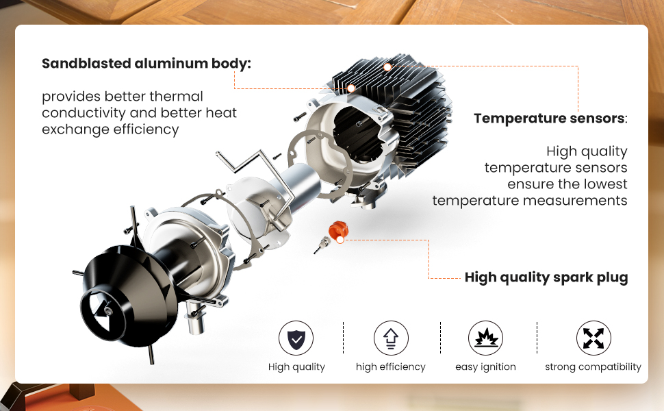 Chievbit 8KW Diesel Air Heater AllinOne 12V, Portable