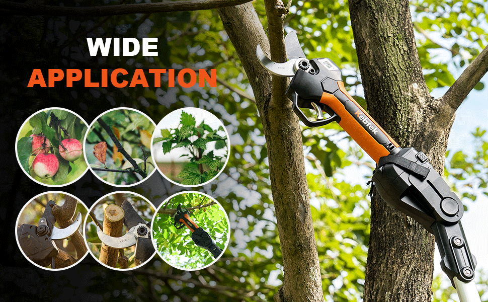 Cordless Electric Secateurs 40MM, Kebtek Professional Pruning Shears