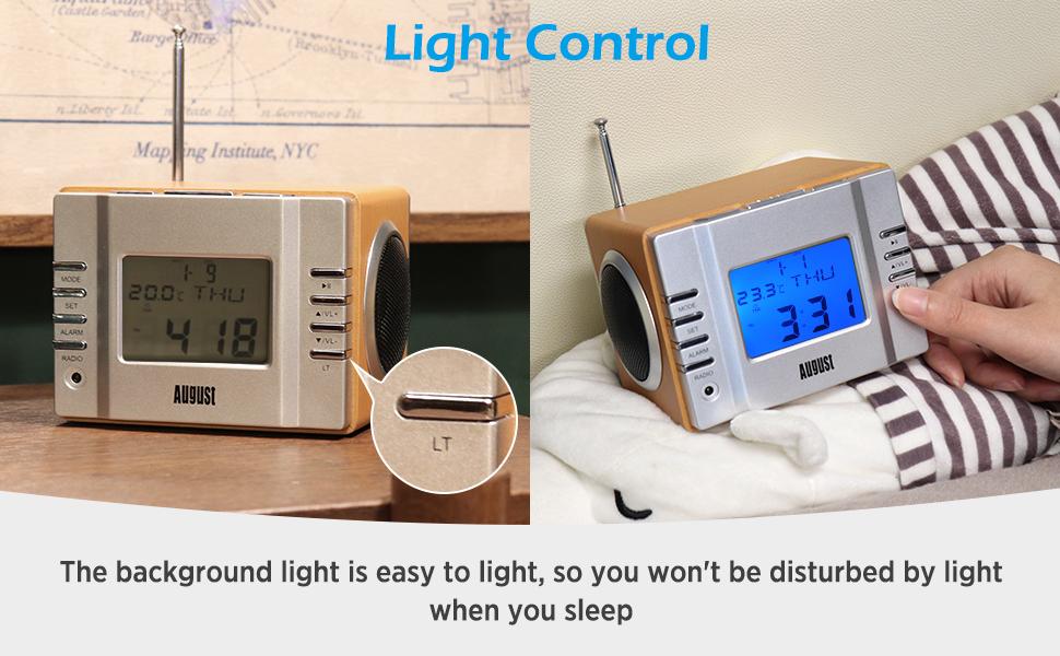 Clock Radio with MP3 Alarm August MB300 Wake to your Favourite Music from USB and SD or FM