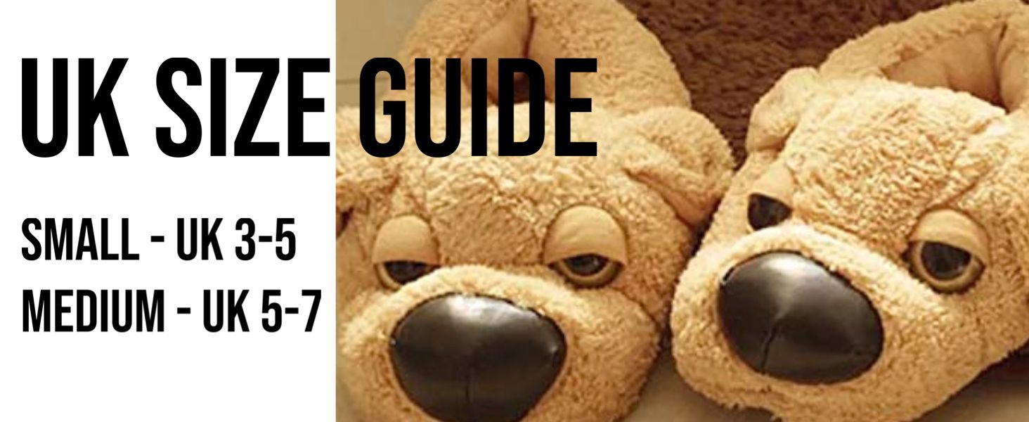 eBoutik - 3D Novelty Plush Indoor's Soft Slippers - Extremely Comfortable - Perfect for Mothers Day, Easter and Birthdays - Great for Funny Joke Gifts -(Children & Adults) 7 dog puppy pet labrador pug bulldog golden retriver