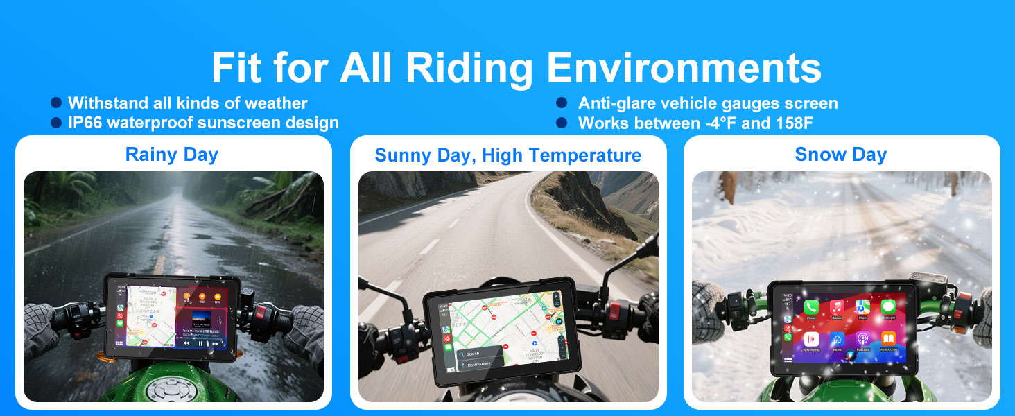 YZW MT700 Motorcycle Carplay YZW Carplay Pantallas Para Carro Con Bluetooth Pantalla Para Moto GPS
