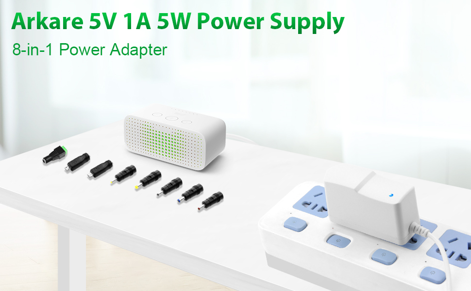 5V 1A Power Supply Adapter Arkare DC 5V Power Cord AC 100V