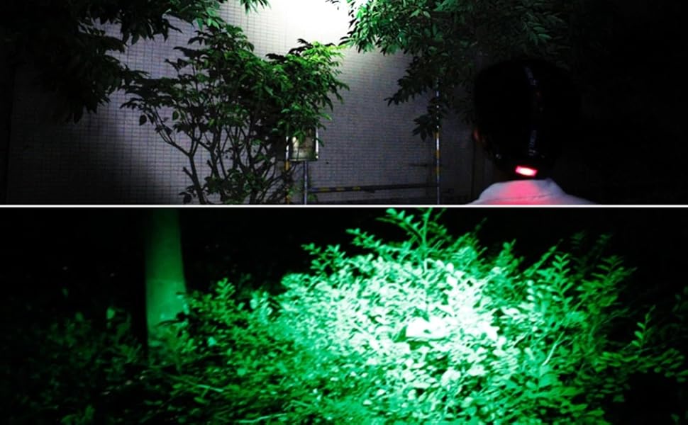 NUCWO Super Bright LED 50000 Lumens Headlamp Green Light