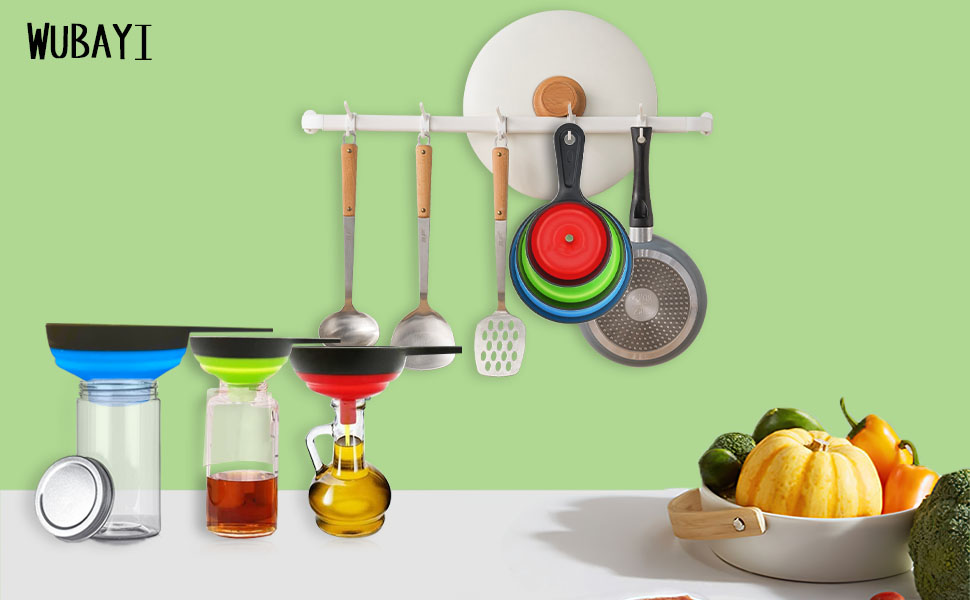 Canned Funnel Used In The Kitchen FoodGrade Silicone Foldable