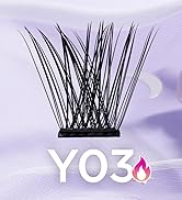 BEYELIAN Self Adhesive Eyelashes, D+ Curl Press On Lashes, No Glue Remover Needed Wispy Lash Clus...