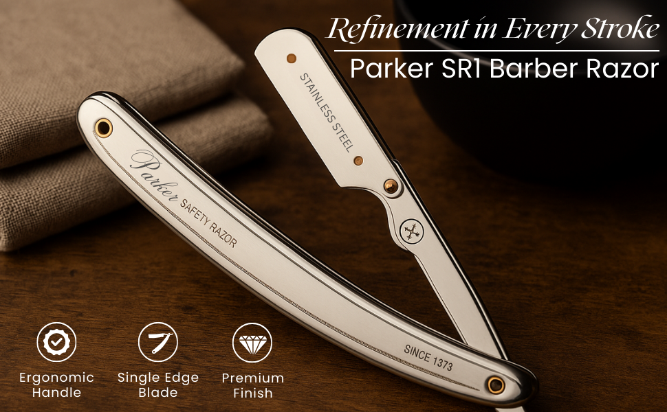 Amazon.com: Parker SR1 Stainless Steel Straight Edge Barber
