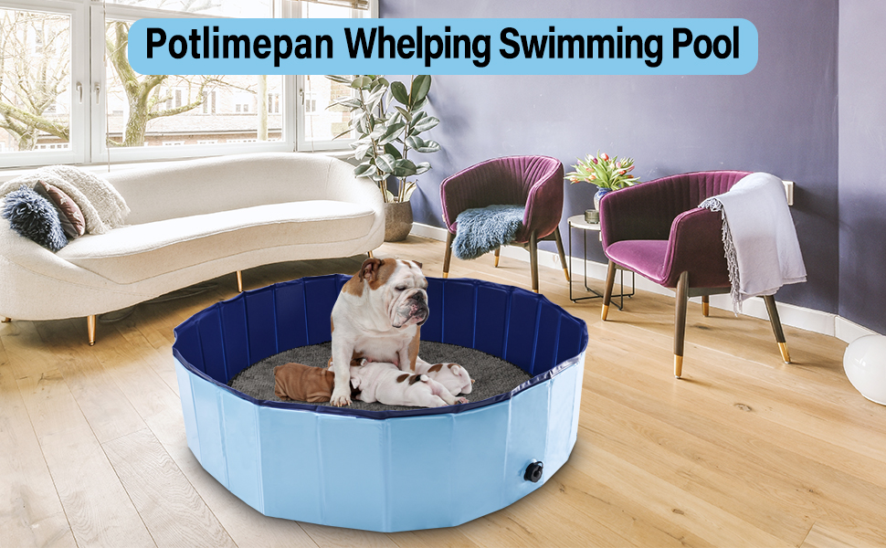 Potlimepan Portable Birthing Pool Dogs,Dog Whelping Pen