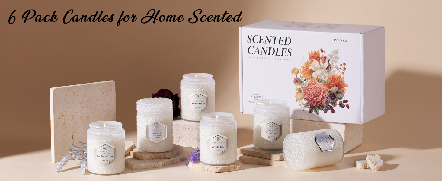 6 Pack Aromatherapy Candles