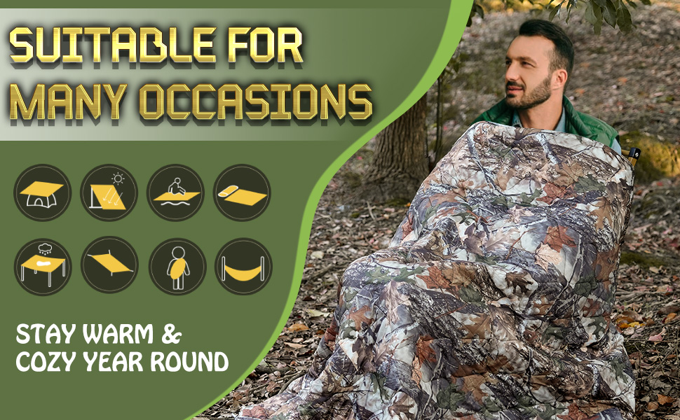 Lenotos Woobie Blanket, Thermal Insulated Military Poncho