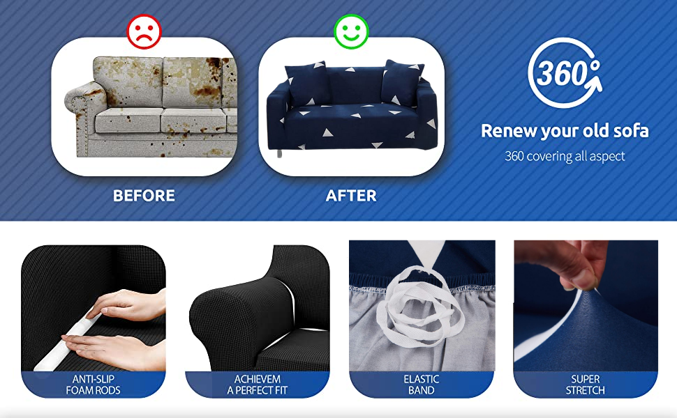 TIB Elastic Stretchable Universal Sofa Cover 3 Seater Big Elasticity