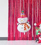 Tinsel Backdrop Party Decorations, Melsan 3.2 x 8 ft Foil Fringe Curtains Party Backdrop for...