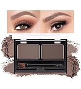 Eyebrow Powder Kit, Long-Lasting Waterproof Two Colors Matte Brow Powder, Eye Brow Powder for Wom...