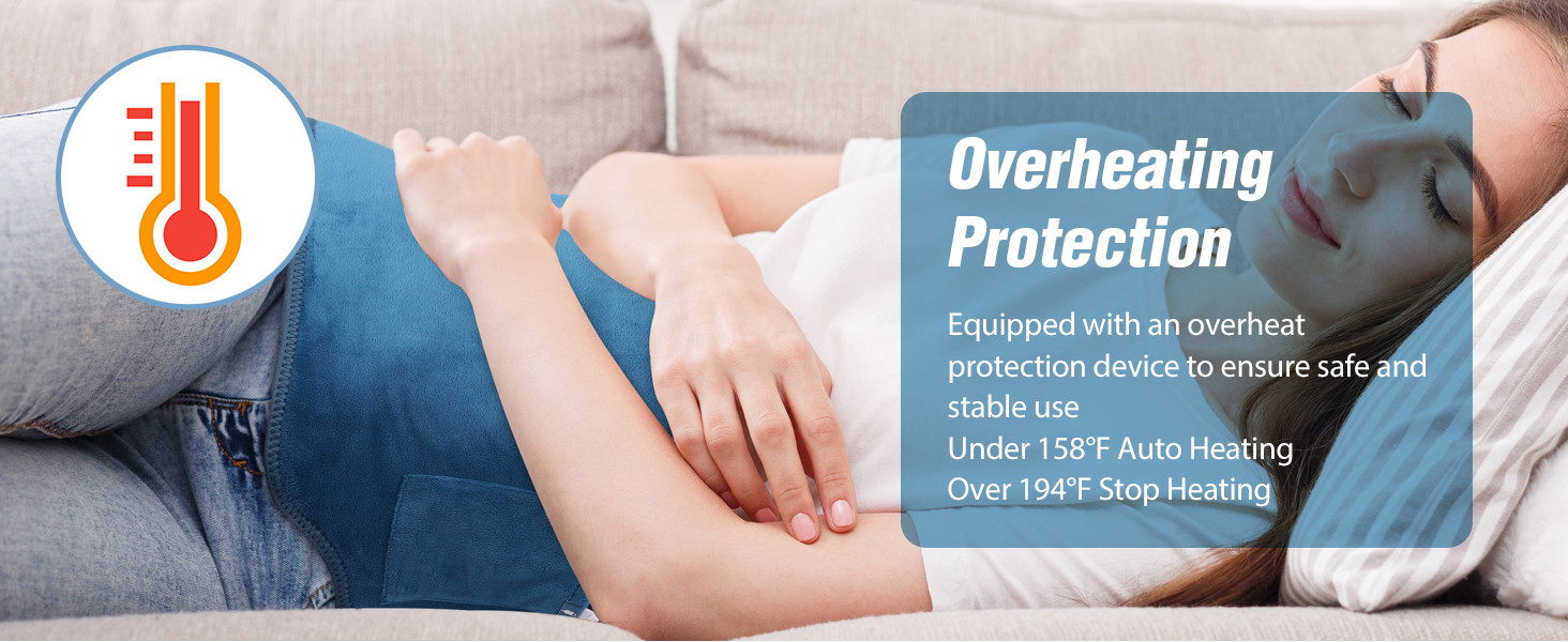 Hilph Heating Pad for Back Pain Relief, USB Portable Heated Back Warmer