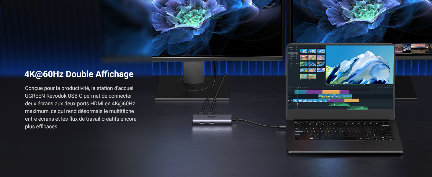 4K@60Hz Double Affichage