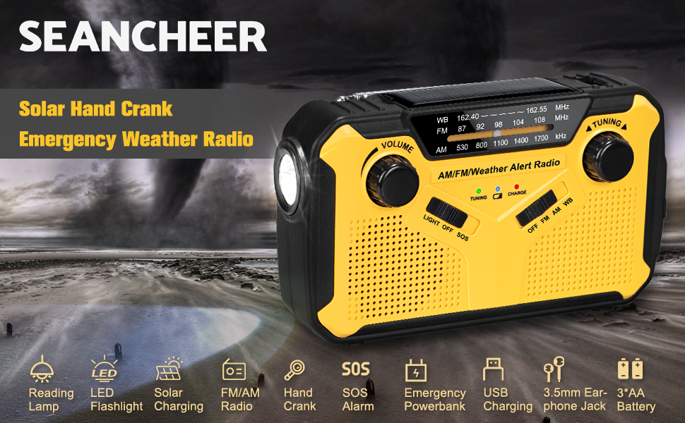 SEANCHEER J169 Mini Portable Radio Battery Operated, Small Pocket
