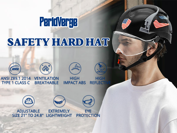 Perldverge Hard Hats Construction OSHA Approved-Construction