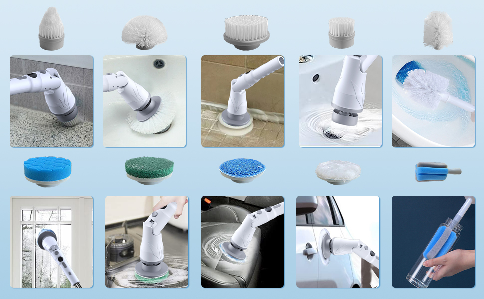 Electric Spin Scrubber, New Cordless Household Cleaning