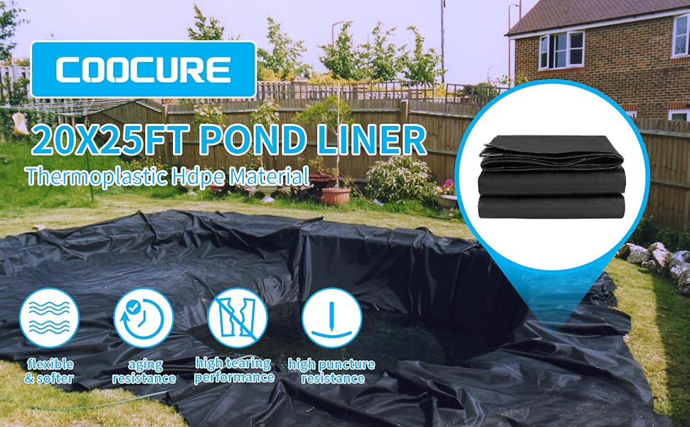 20x25FT soft pond liner
