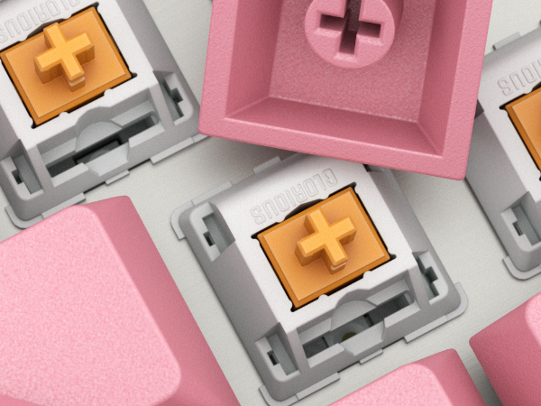 dye-sub, pastel keycaps