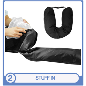 travel neck pillow stuffable with clothes