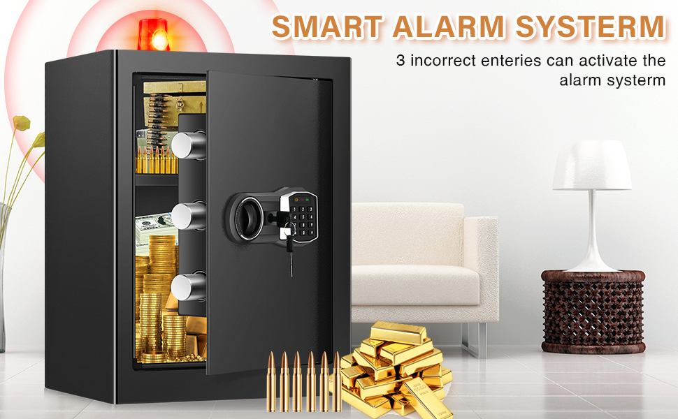 2.6 Cub Home Safe Fireproof Waterproof, Large Fireproof Safe with