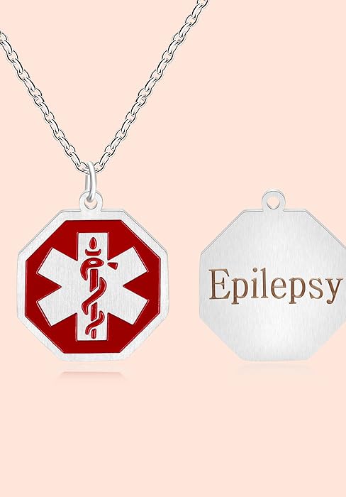 Engraved medical keychain, Gold SOS medical keychain