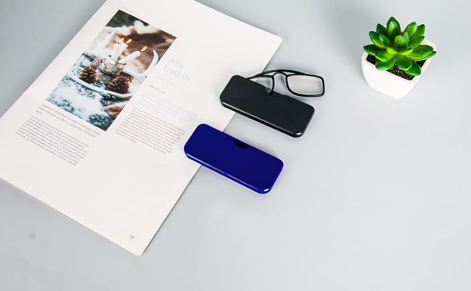 Mini-Lesebrille, ultraleichte Lesebrille, kompakte Lesebrille, Lesebrille mit Brillenetui