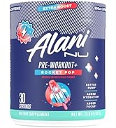 Alani Nu Pre Workout+ Powder Rocket POP, Extra Boost, Sugar Free, 300mg Caffeine, L-Theanine, Bet...