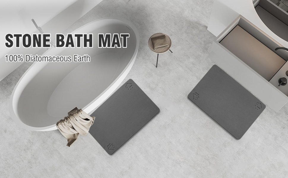 Stone Bath Mat for BathroomDiatomaceous Earth Diatomite Stone Drying