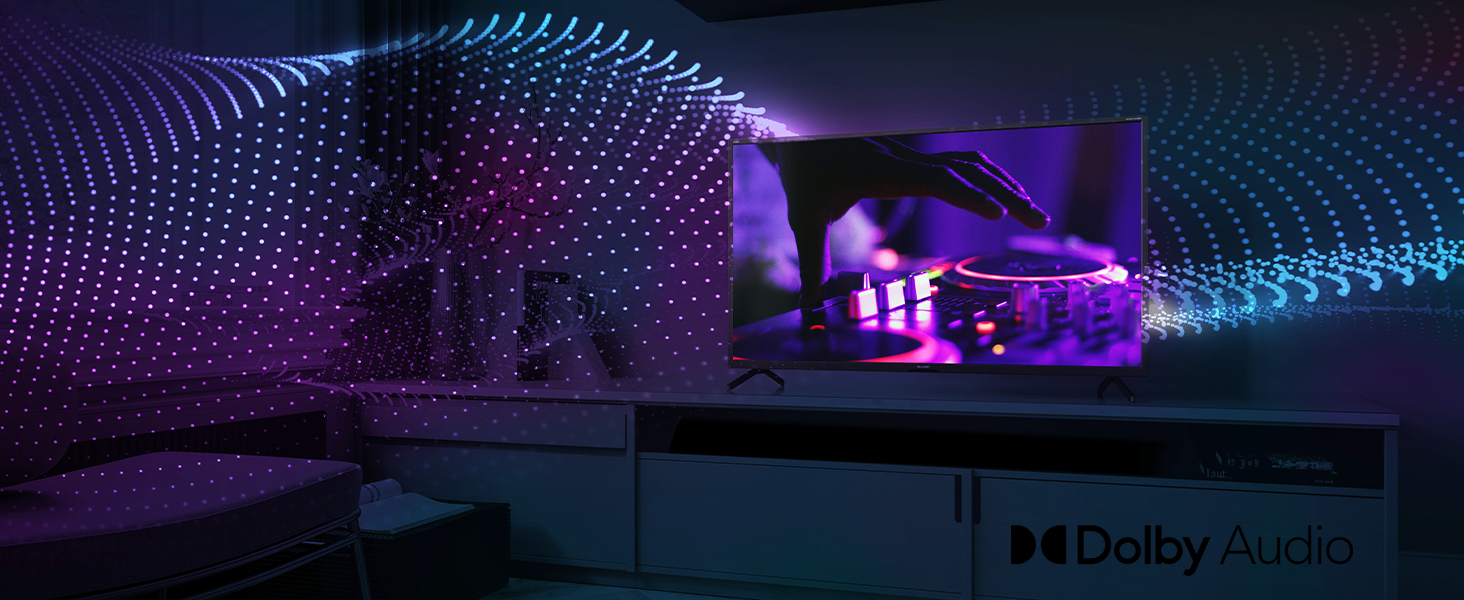 SHARP 32EE6K 32Inch HD Ready Smart LED TV in Black with Active Motion