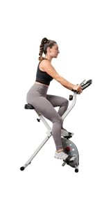 SF-B2989 Foldable upright bike by Sunny Health and Fitness