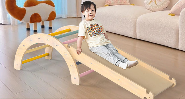 toddler climbing toys indoor pikler triangle set