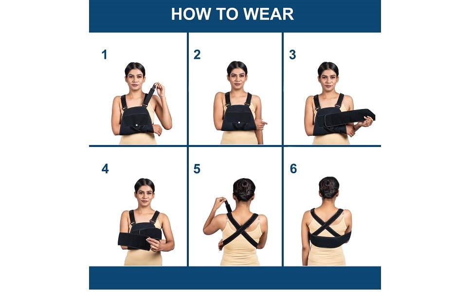 Wonder Care Arm Sling Shoulder Brace Best Fully Adjustable Rotator Cuff and Elbow Support