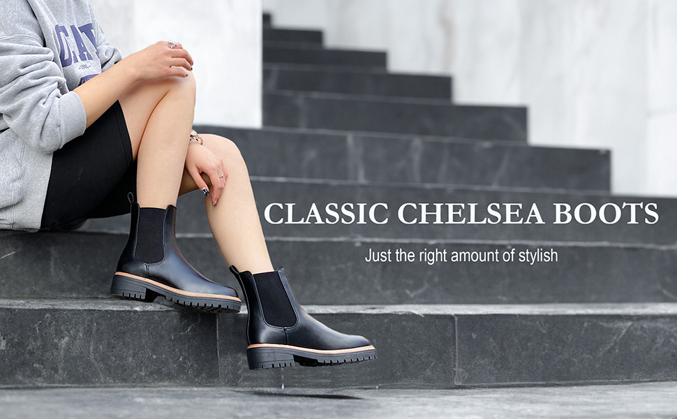 black chelsea boots for women