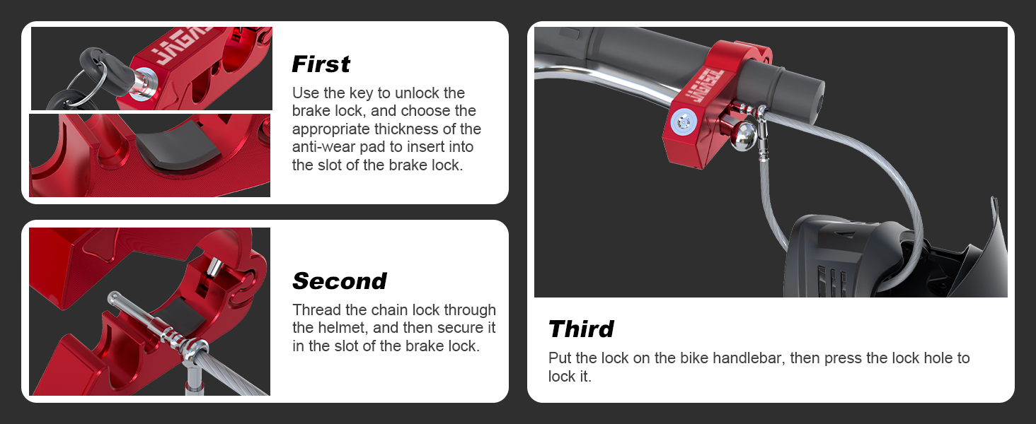 Multifunctional Motorcycle Lock