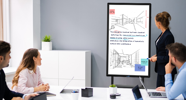 Smart Board, 49" Digital Whiteboard, Electronic Smartboard for Classroom Office